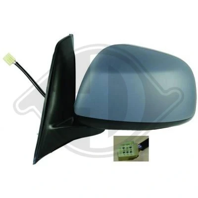 Bilde av Sidespeil Diederichs 6445827 venstre svart narvet konveks, for elektrisk speiljustering, komplett speil SUZUKI: SX4 I Hatchback