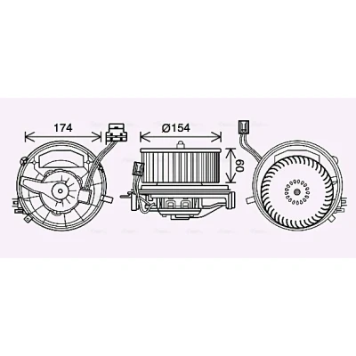 Bilde av PRASCO VN8399 Elektromotor, innendørsvifte 12