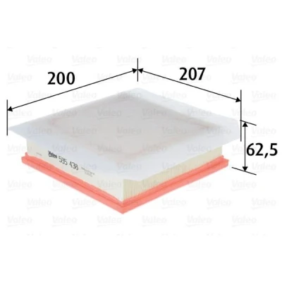 Bilde av VALEO 585438 Luftfilter 63 207 200 Filterinnsats OPEL: Meriva B