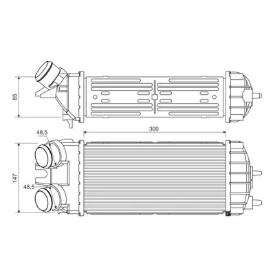 Bilde av VALEO 817706 Ladeluftkjøler Aluminium uten sensor