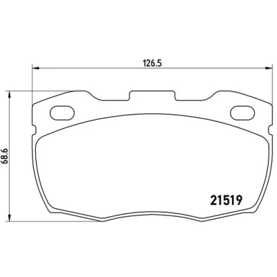 Bilde av BREMBO P 44 015 Bremseklosser ekskl. slitasjevarselkontakt uten tilbehør LAND ROVER: Defender Pick up, SUV