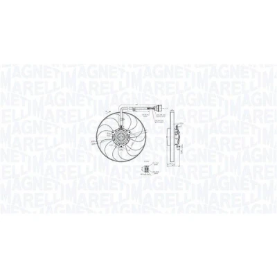 Bilde av MAGNETI MARELLI 069422847010 Kjølevifte 348 12 198 VOLKSWAGEN: Polo IV Hatchback, Golf 4 Variant
