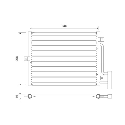 Bilde av VALEO 822701 Kondensator uten tørker Aluminium 268