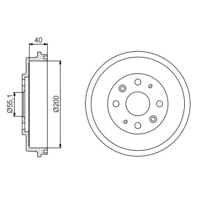 Bilde av BOSCH 0 986 477 191 Bremsetrommel 241 bakaksel MAZDA: 323 F 6, P V Hatchback