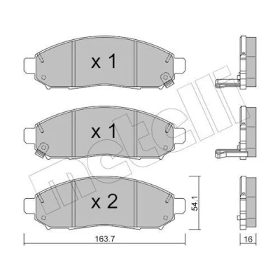 Bilde av Bremseklosser sett METELLI 22 0743 1