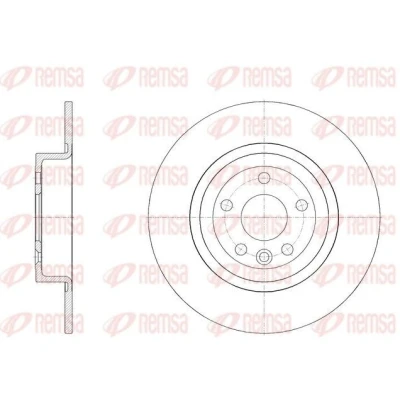 Bilde av REMSA Bremseskive bakaksel 317, 317mm 10mm 5 fullt ut 62047.00 Bremseskiver, Skivebremser