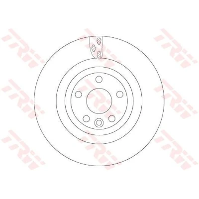 Bilde av TRW DF6706S Bremseskiver 325 20 5 108 ventilert spraylakkert JAGUAR: F Pace, I Pace