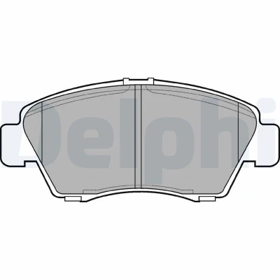 Bilde av DELPHI LP809 Bremseklosser med akustisk slitasjevarsel uten antiskrike blikk tilbehør HONDA: CIVIC 6 Coupe, 7 Hatchback, CRX 3