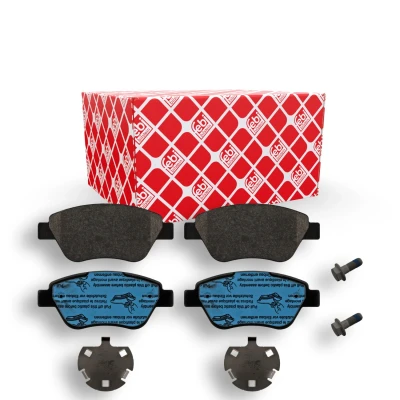 Bilde av FEBI BILSTEIN 16859 Bremseklosser framaksel ekskl. slitasjevarselkontakt med festemateriell FIAT: 500 Hatchback, C Cabrio, Panda II Hatchback