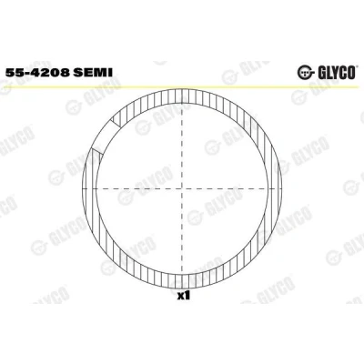 Bilde av GLYCO 55 4208 SEMI Lagerbøssing, stempelstang