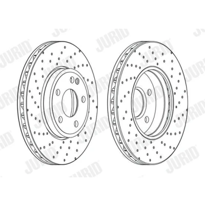 Bilde av JURID 563118JC Bremseskiver 295 28 5 112 ventilert belagt uten tilbehør MERCEDES BENZ: A Klasse, B CLA Coupé