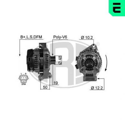 Bilde av ERA 210384A Dynamo 14V 120A VOLVO: V50, C30, S40 II, FORD: Focus 2
