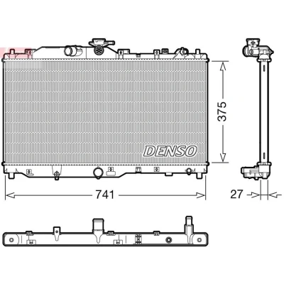 Bilde av DENSO DRM44050 Radiator 375 751 27