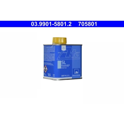 Bilde av ATE DOT 4 03.9901 5801.2 Bremsevæske 0,5 FORD: FIESTA 6, 5, MONDEO 3 Stufenheck, AUDI: A4 B7 Avant, Q5, B8 Avant