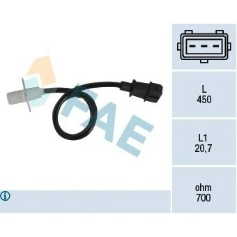 Bilde av Turtallssensor, motormanagement, fiat cinquecento, palio, panda, seicento / 600, 1803, 46445731, 7589729, 7735697