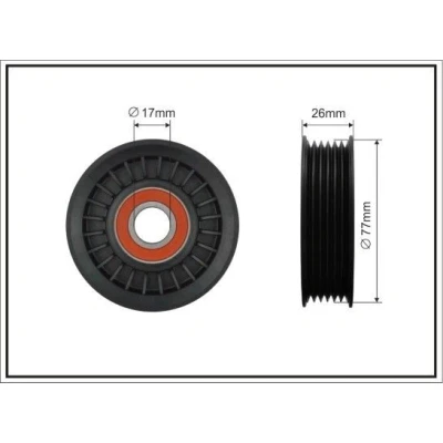 Bilde av Strammerull, kilerem med ribber, opel,vauxhall, 09202550, 13 40 536, 547, 63 538, 90409783, 90528760