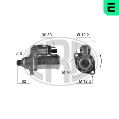 Bilde av ERA 220448A Starter 12 1,1 10 VOLKSWAGEN: Touran I, Passat B6 Variant, Polo IV Hatchback, SKODA: Octavia 2 Combi, AUDI: A3 Sportback