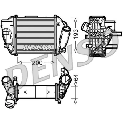 Bilde av DENSO DIT02005 Ladeluftkjøler Aluminium 200x193x64 AUDI: A4 B6 Avant, Sedan