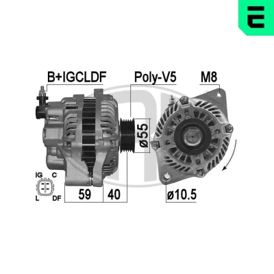 Bilde av ERA 209500A Dynamo 14V 80A SUZUKI: Grand Vitara 2 SUV, SWIFT 3