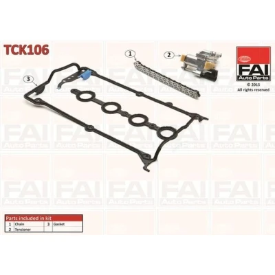 Bilde av FAI AutoParts TCK106 Registerkjedesett med tetning, uten tannhjul simplex, Boltkjede AUDI: A6 C5 Sedan
