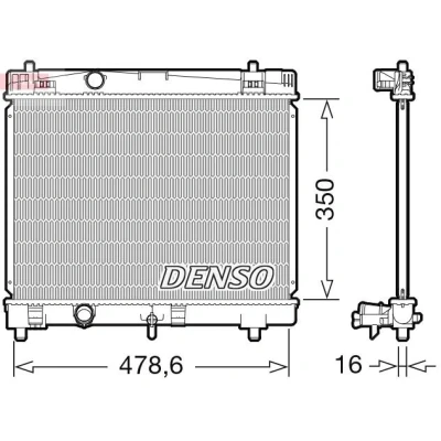 Bilde av DENSO DRM50103 Radiator 479 349 16 TOYOTA: Yaris I Hatchback