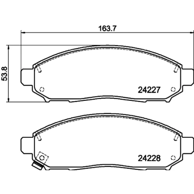 Bilde av HELLA 8DB 355 012 071 Bremseklosser med akustisk slitasjevarsel NISSAN: Pathfinder 3, NP300 Navara Pick up, up