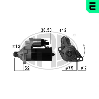 Bilde av ERA 220673A Starter 12 2,2 13 VOLKSWAGEN: Multivan 5 (7HM, Transporter 5, Bus, SKODA: Octavia 2 Combi, AUDI: A3 Sportback
