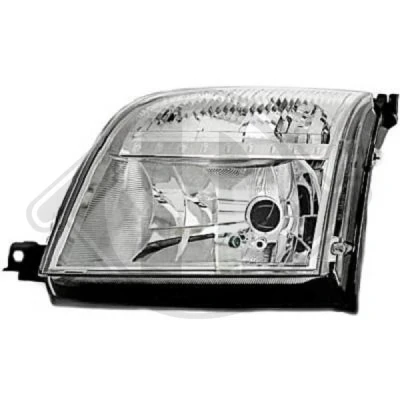 Bilde av DIEDERICHS 1475081 Frontlykter venstre H4 hvit med motor for høydejustering hovedlys