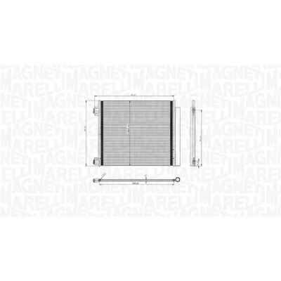Bilde av MAGNETI MARELLI 350203832000 Kondensator med tørker 550x468,6x12 468,6 550 12 NISSAN: Qashqai 2