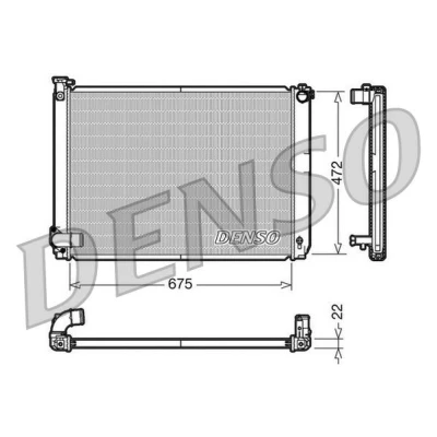 Bilde av DENSO DRM51005 Radiator Aluminium 675 472 22