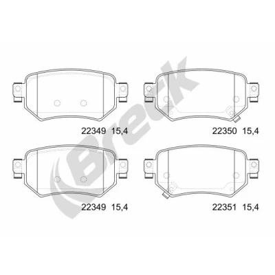 Bilde av BRECK 22349 00 704 Bremseklosser med akustisk slitasjevarsel antihyle blikk tilbehør MAZDA: 6 Stasjonsvogn, Sedan