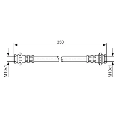 Bilde av BOSCH 1 987 476 134 Bremseslange 329mm NISSAN: Primera Sedan