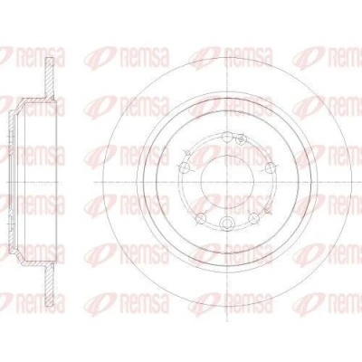 Bilde av REMSA Bremseskive bakaksel 330mm 11mm 5 fullt ut 62518.00 42510TG7A00 Bremseskiver, Skivebremser