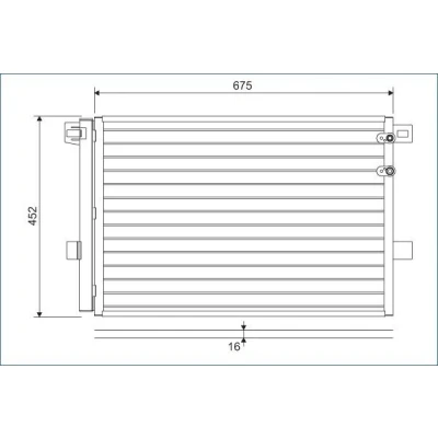 Bilde av VALEO 814054 Kondensator uten tørker Aluminium 452 VOLKSWAGEN: Amarok Pick up