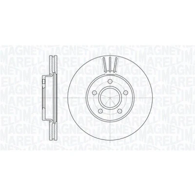 Bilde av MAGNETI MARELLI 361302040136 Bremseskiver 278, 278 25 5 63,5 innvendig ventilert VOLVO: V50, C30, S40 II, FORD: Focus 2 Kombi, 2, C Max