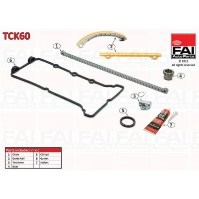 Bilde av FAI AutoParts TCK60 Registerkjedesett med tetning, tannhjul simplex, Kjede m/lite støy SUZUKI: Jimny SUV, Grand Vitara 2 IGNIS