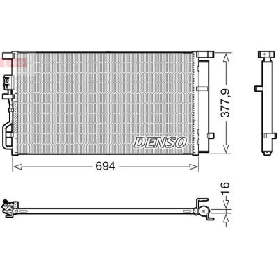 Bilde av DENSO DCN41019 Kondensator med tørker R 134a