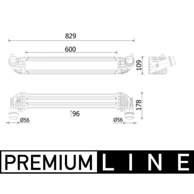 Bilde av MAHLE ORIGINAL CI 611 000P Ladeluftkjøler