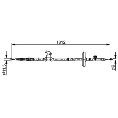 Bilde av BOSCH 1 987 482 503 Bremsekabel 1812 OPEL: Astra J Sports Tourer, Sedan