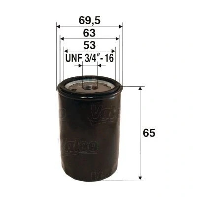 Bilde av VALEO 586054 Oljefilter UNF 3/4&quot; 16 Påskruingsfilter SUZUKI: SWIFT 4, SJ 410 SUV, Baleno I Stasjonsvogn, DAIHATSU: Terios II, I, Sirion