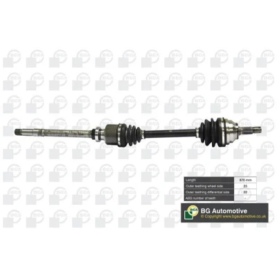 Bilde av BGA DS1408R Drivaksel framaksel høyre 865 CITROËN: Xsara Hatchback