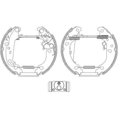 Bilde av TEXTAR Shoe Kit Pro 84060000 bremsesett, trommebremse med hjulsylinder brems, justering