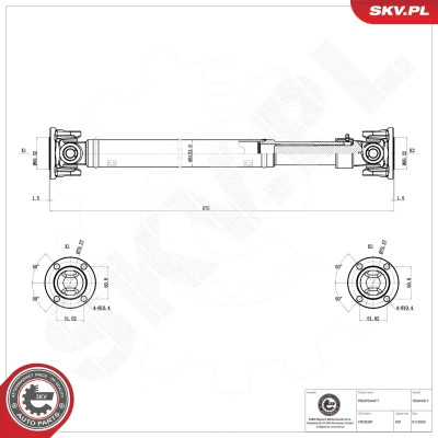 Bilde av Drivaksel, Bakaksel Esen skv 76SKV017 land rover discovery i, range i OE FRC8387