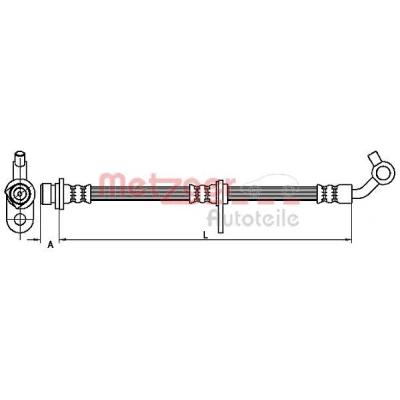 Bilde av METZGER 4110499 Bremseslange 472 HONDA: CR V 2