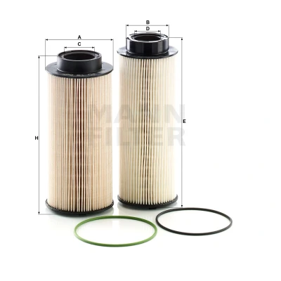 Bilde av MANN FILTER PU 10 003 2 x Drivstoffilter Filterinnsats med tetning