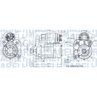 Bilde av MAGNETI MARELLI 063721186010 Starter 12 0,8 8 RENAULT: Kangoo I, I Express