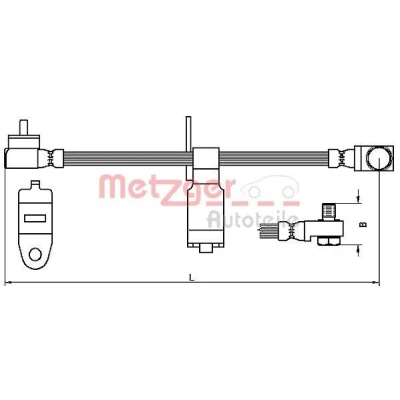 Bilde av METZGER 4112542 Bremseslange 465