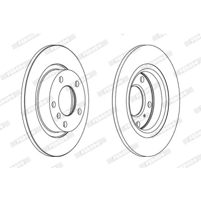 Bilde av FERODO PREMIER DDF1651C Bremseskiver 264 10 5 110 fullt ut belagt med skruer OPEL: Corsa D Hatchback, E Adam