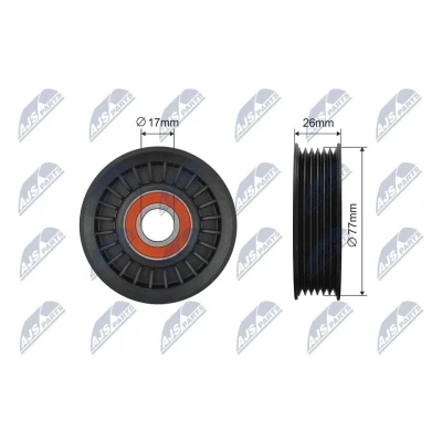 Bilde av Strammerull, kilerem med ribber, jeep commander, grand cherokee ii, iii, 53030958, 53030958AB, 53030958AC, 53030958AD