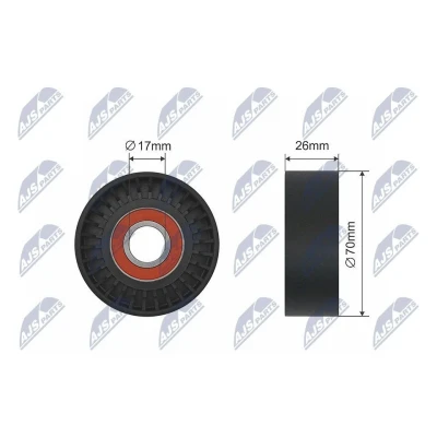 Bilde av Strammerull, kilerem med ribber, audi,seat,skoda,vw, 030 145 299 C, F